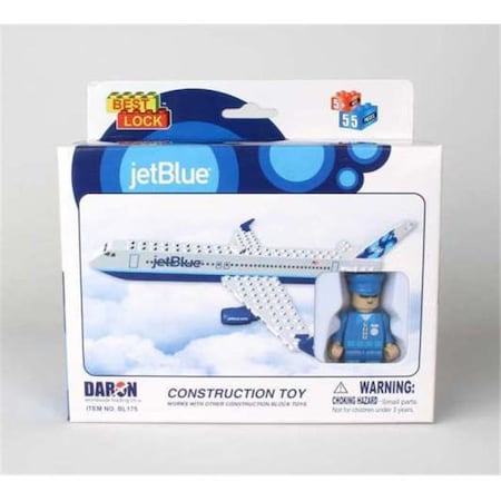 Daron Worldwide Trading  BL175 Jet Blue 55 Piece Construction Toy